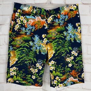RLX Ralph Lauren Polo Golf Shorts Floral Japanese Tiger Golf Shorts Size 32